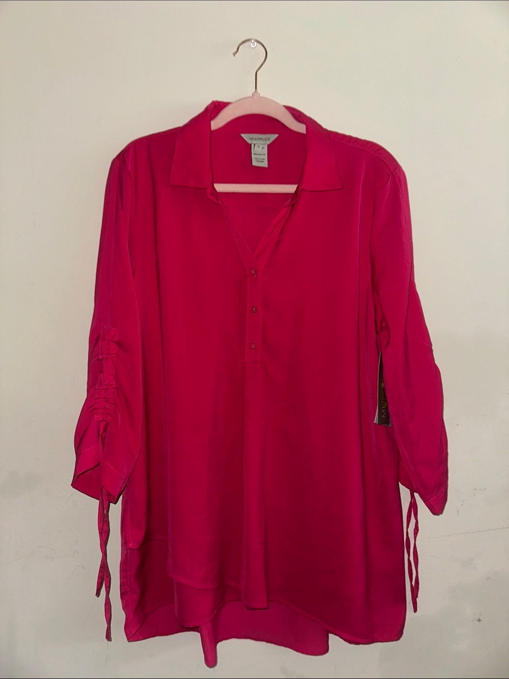 Multiples Split-Neck Tunic Top